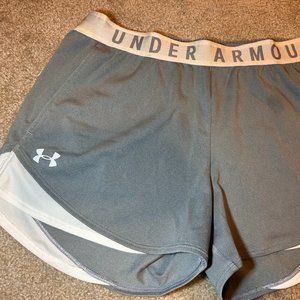 Grey and White Under Armour Shorts
